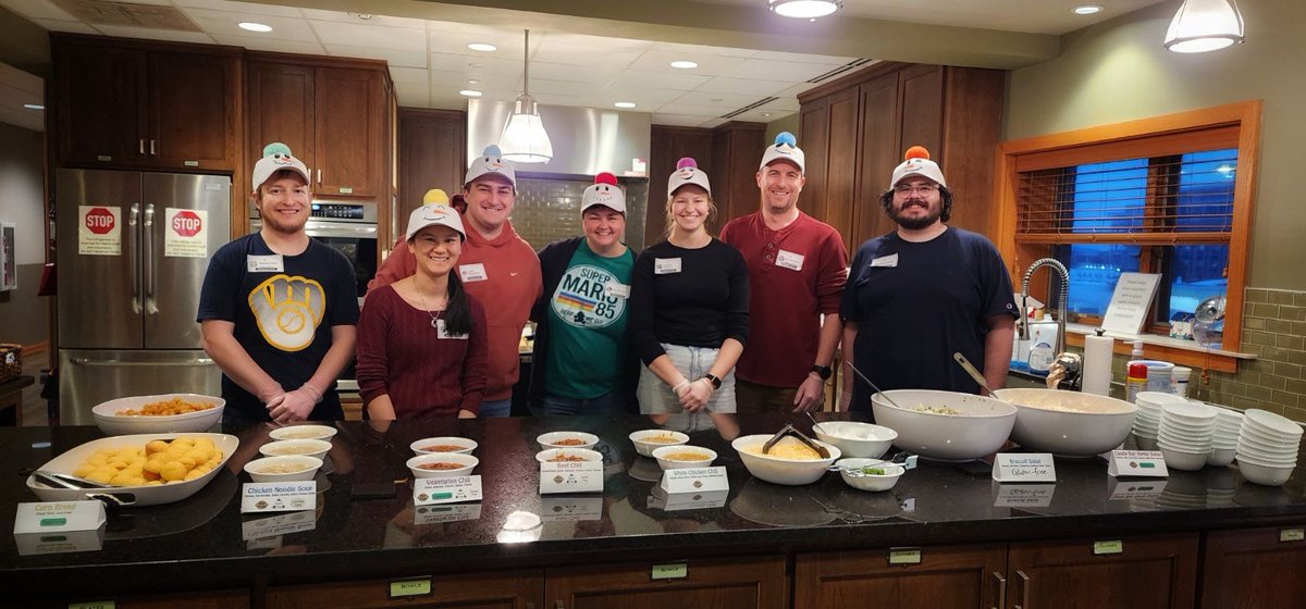 Riehle_Lab (@mmreally1) on Twitter photo Another successful, enjoyable <a href="/BrockmanLab/">Kenneth L Brockman</a>, <a href="/mmreally1/">Riehle_Lab</a> community volunteer event. Our labs spent volunteered with the family meal program at <a href="/RMHCmke/">Ronald McDonald House Charities Eastern WI</a>. Giving back provides perspective and reminds us of all we have to be grateful for. Bonus: homemade☃️ hats brought many smiles. Another successful, enjoyable <a href="/BrockmanLab/">Kenneth L Brockman</a>, <a href="/mmreally1/">Riehle_Lab</a> community volunteer event. Our labs spent volunteered with the family meal program at <a href="/RMHCmke/">Ronald McDonald House Charities Eastern WI</a>. Giving back provides perspective and reminds us of all we have to be grateful for. Bonus: homemade☃️ hats brought many smiles.