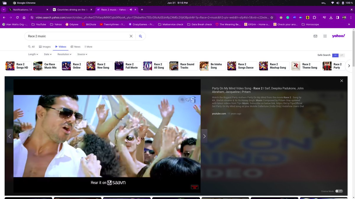 Just checked a random music video on @YahooSearch. This reminds me of the golden days of @Yahoo! Music before @spotify @gaana @JioSaavn. Y! Music isn't dead even after its official shutdown. It's ri8 here.

I listen to music majorly on YT.

#OGComputerUser #OGInternetUser.
