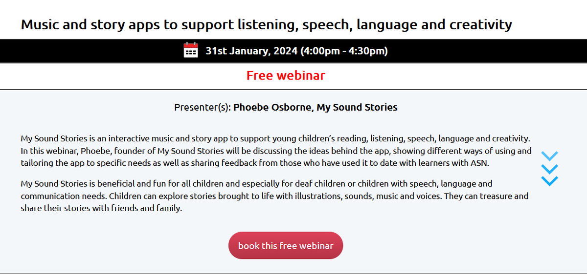 Claire Harrison (@cec_harrison) on Twitter photo There's just about time to join us for this afternoons' <a href="/CALLScotland/">CALL Scotland</a> webinar. We'll be finding out all about the <a href="/MySoundStories/">My Sound Stories</a> app ๐๐ป๐
callscotland.org.uk/training/webinโฆ There's just about time to join us for this afternoons' <a href="/CALLScotland/">CALL Scotland</a> webinar. We'll be finding out all about the <a href="/MySoundStories/">My Sound Stories</a> app ๐๐ป๐
callscotland.org.uk/training/webinโฆ