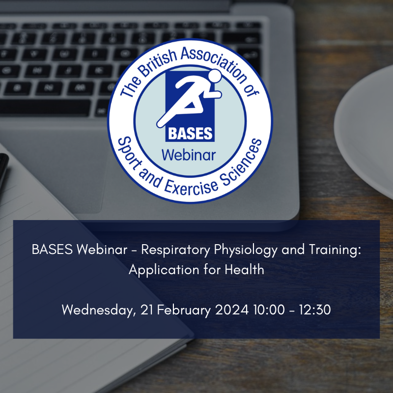 CASESsocial's tweet photo. Only three weeks until another BASES Webinar! On Wednesday 21 February, "Respiratory Physiology and Training: Application for Health" will be taking place. There are still places available, so check out our events page to sign up!🔗https://t.co/rMwETp47PG #Webinar https://t.co/gxJiYQc9sm