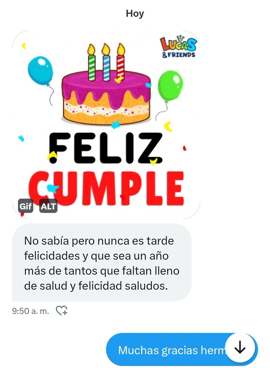 Gracias por las felicitaciones