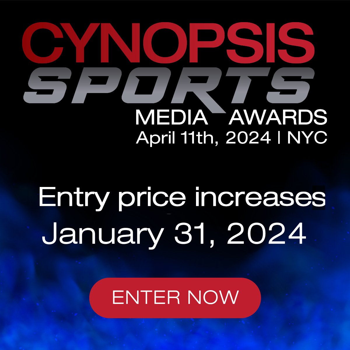 Time is running out! Secure your spot at the Cynopsis Sports Media Awards by entering today! Prices increase by $75 tonight at 11:59PM ET. Don't miss your chance to shine - enter now! cynopsis.com/events/2024-sp…