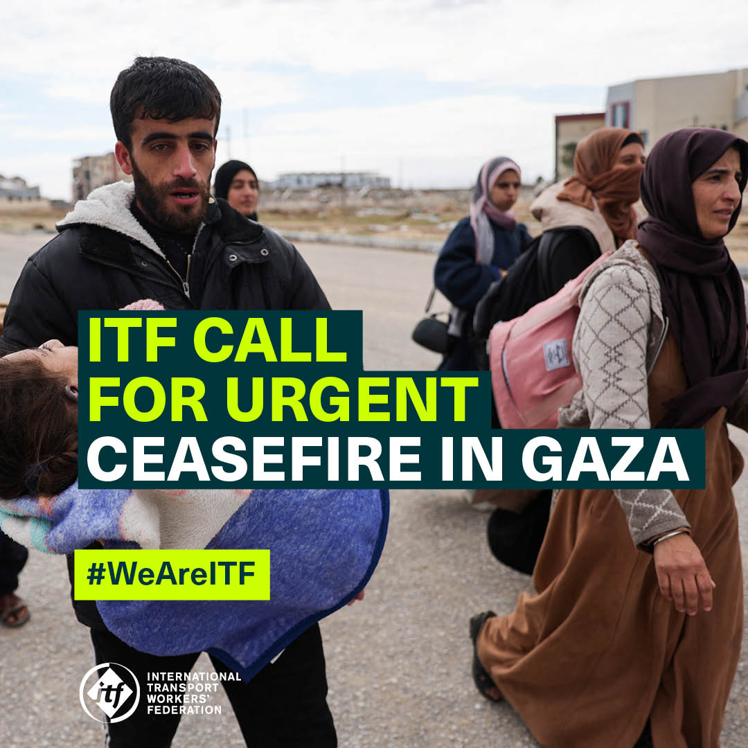 We urgently need an end to the bloodshed in Gaza. ITF welcomes the International Court of Justice ruling, but now we need immediate action to ensure that measures to prevent genocide are implemented in full. Demand a ceasefire. Read our full statement: itfglobal.org/en/news/itf-we…