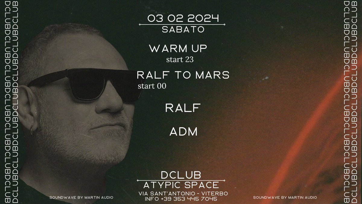 sabato, 3 febbraio 2024
<a href="/DjRalf__/">DjRalf__</a> @ Dclub, Viterbo