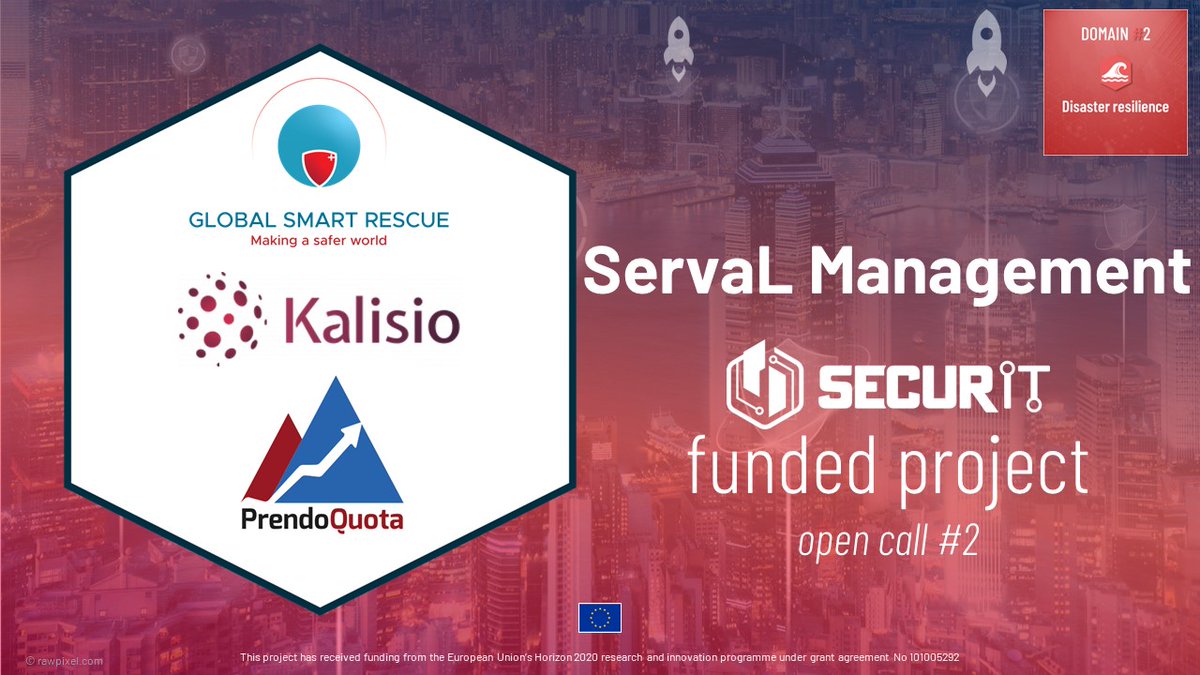 🛡🔎 SecurIT Open Call 2 funded projects Zoom#18 #ServALManagement The goal of the project is to “Optimize Environmental Investigations of operational teams in response to technological and natural disasters”, Global Smart Rescue. Learn more ➡ securit-project.eu/funded-project…