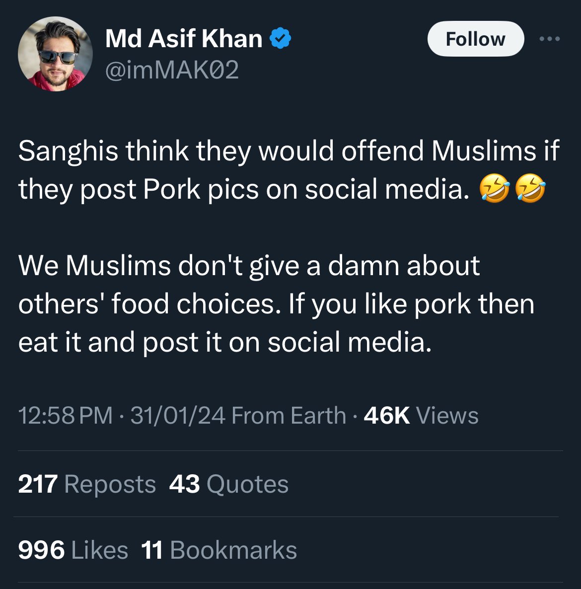 ShrivastavAni's tweet image. 1) Tries his hand at comedy indirectly taking a dig at Hindu beliefs 
2) Tries getting extra smart with a post dipped in sarcasm 
3) Back to ranting modus this modus that on Gyanvapi verdict 

What a clown 🤡🤣 
We Hindus don’t give a …… 🤣🤣🤣🤣