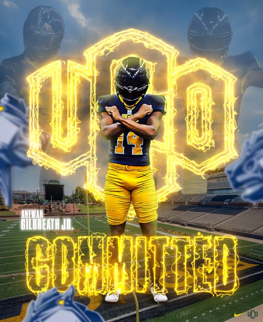 After a long talk with my family I am blessed to announce that I will be taking my talents to The University of Central Oklahoma for the next four years ! 100% committed. #RollChos <a href="/ucobronchofb/">UCO Football</a> <a href="/AdamDorrel/">Adam Dorrel</a> <a href="/CoachDDudley/">Dallas Dudley</a> <a href="/Coach_Swanson1/">Cody Swanson</a> <a href="/_CoachDonald/">Dimitri Donald™</a> <a href="/_CoachNeal_/">Kevin Neal</a>