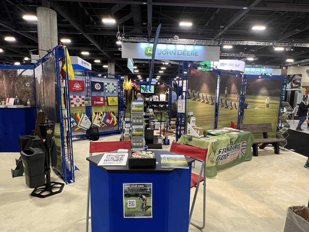 StandardGolf's tweet photo. Check out all that’s new and improved at booth 4150 and register to win the SG Pro Hole Cutter. @GCSAAConference #SetTheStandard https://t.co/ySzkZPaZGP