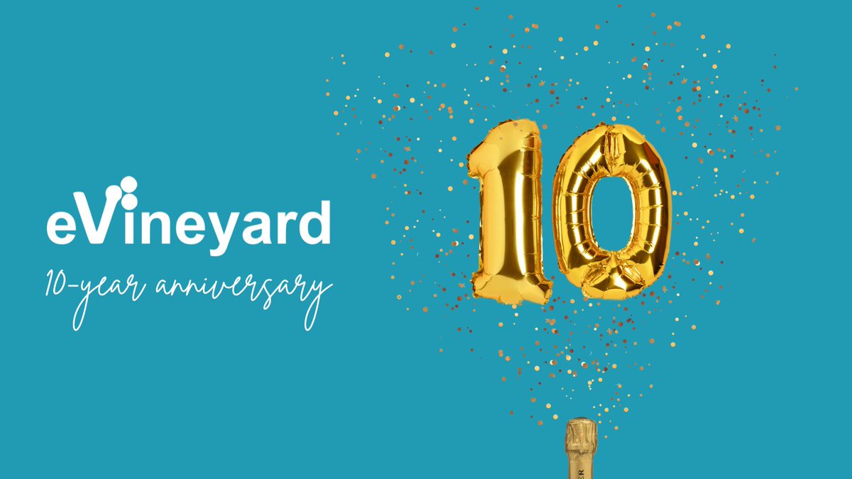 eVineyard_app's tweet photo. 🎂 Happy 10th Anniversary to us! 🥳 A decade of transforming #viticulture, reducing environmental impact, and empowering grape growers globally. As we look back, we're excited about the continued journey of innovation and growth in the world of #AgTech! 
👉https://t.co/G93oAg8p9Q https://t.co/stvpH54LoB