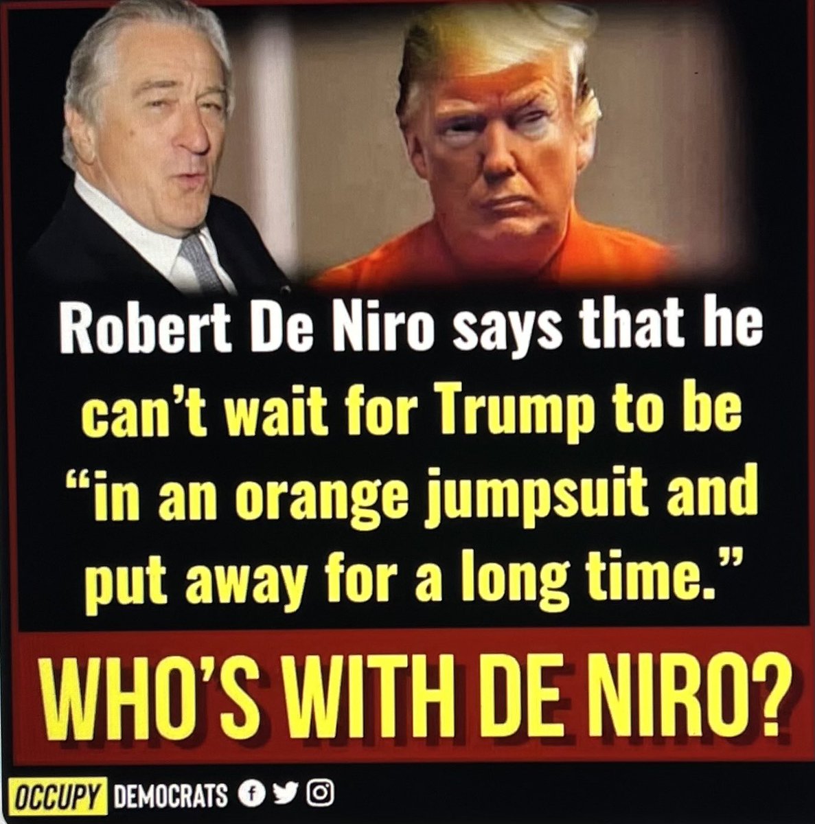 Damaan4u33's tweet image. Do you agree with Robert De Niro? ✋✋✋