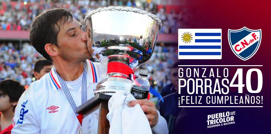 ¡FELIZ CUMPLEAÑOS! 🎉🎂
<a href="/PorrasGonzalo/">Gonzalo Porras</a>  🗓31/01/1984

4 Títulos oficiales AUF 
Torneo Apertura 2014/2015
Campeonato Uruguayo 2014/2015
Campeonato Uruguayo 2016
Torneo Intermedio 2017