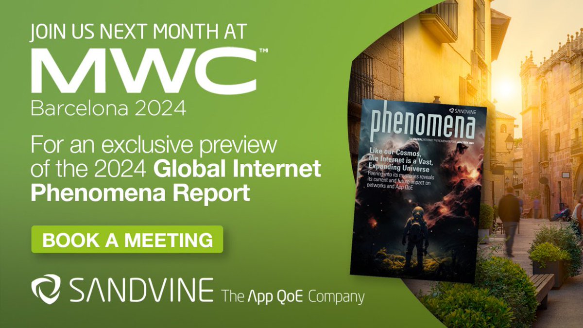 The 2024 Global Internet Phenomena Report is almost here! Join us at #MWC2024 for an exclusive briefing and get an advanced hard copy. Book your meeting now: web.cvent.com/event/698ed1ce… #GlobalInternetPhenomenaReport #AppQoE