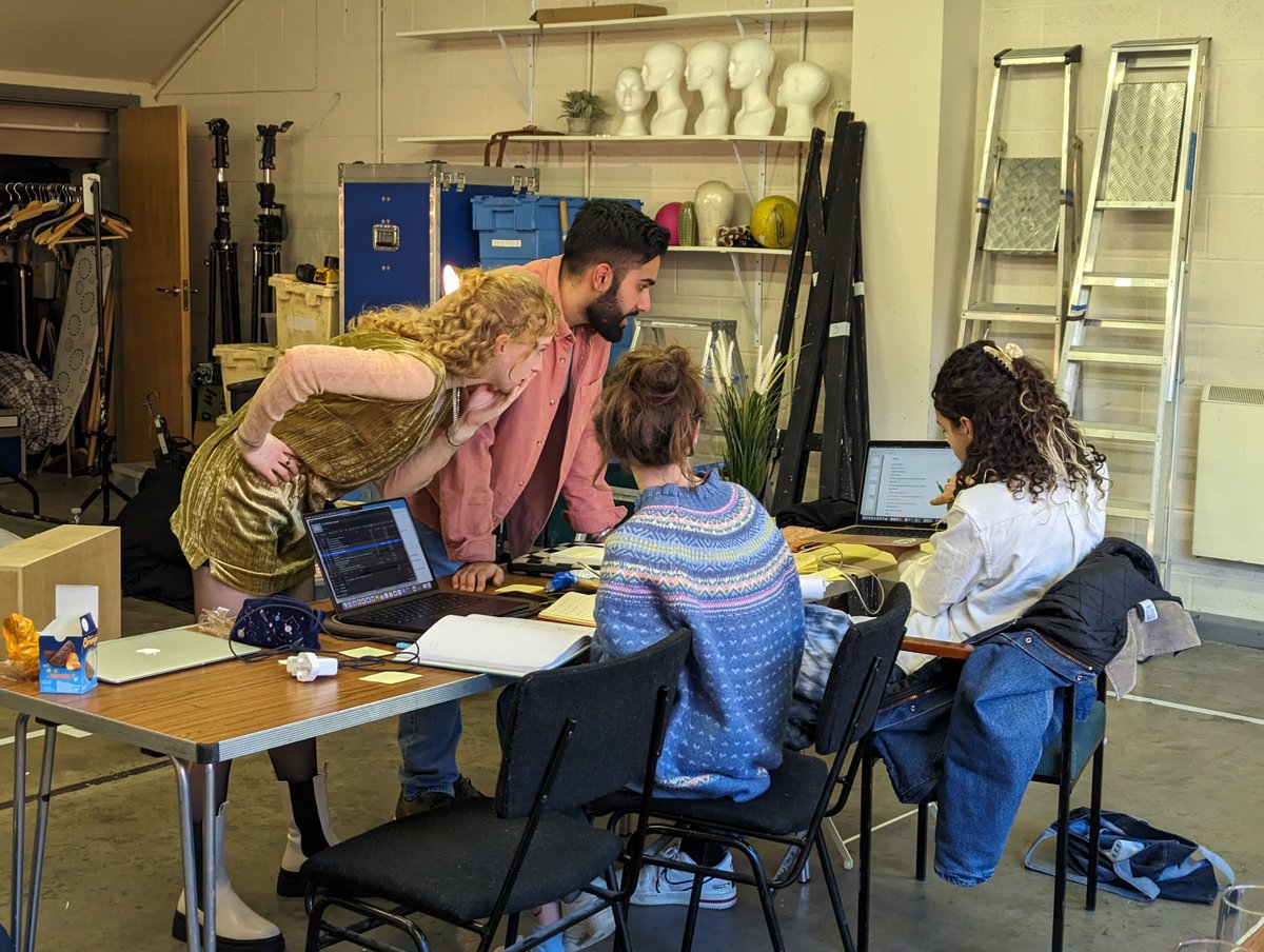 NPtheatre's tweet photo. Over the last few weeks, #NewAssociates @adamsonstage and @andy_mandiou in rehearsing Adam's debut play🤩
'PAKIt In' is a story about love, family and sacrifice. It explores how we shed the labels others give us in the pursuit of being seen beyond just our physical appearance. https://t.co/qZmK1oMJMB