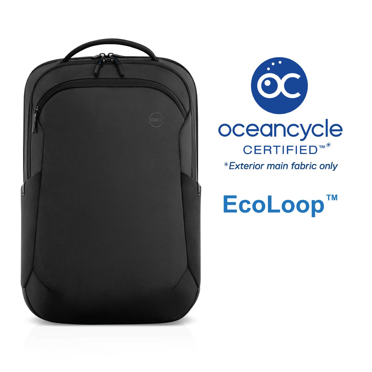 Ocean_Cycle's tweet photo. Great News for Our Oceans! 🌟 
Check out Dell's EcoLoop Pro Backpack 15. This great bag blends eco-innovative design with ocean-bound plastic! Plus the fabric is certified by us at OceanCycle. 

#OceanCycleCertified #Recycled #OceanBoundPlastic #OceanPlastic https://t.co/YtS1X2H23m