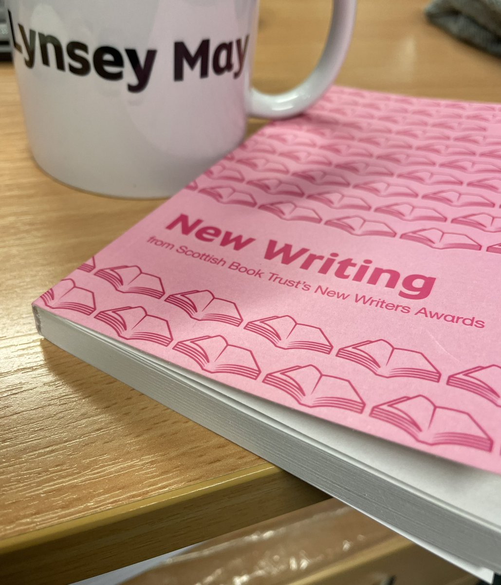 Love a visit to @scottishbktrust towers, where there’s a mug with my name on it and a super exciting sneak peek at the New Writers Sampler. Nice work @LynseyRogers Want a look for yourself? Book a spot at the showcase, Feb 29! scottishbooktrust.com/writing-and-au…