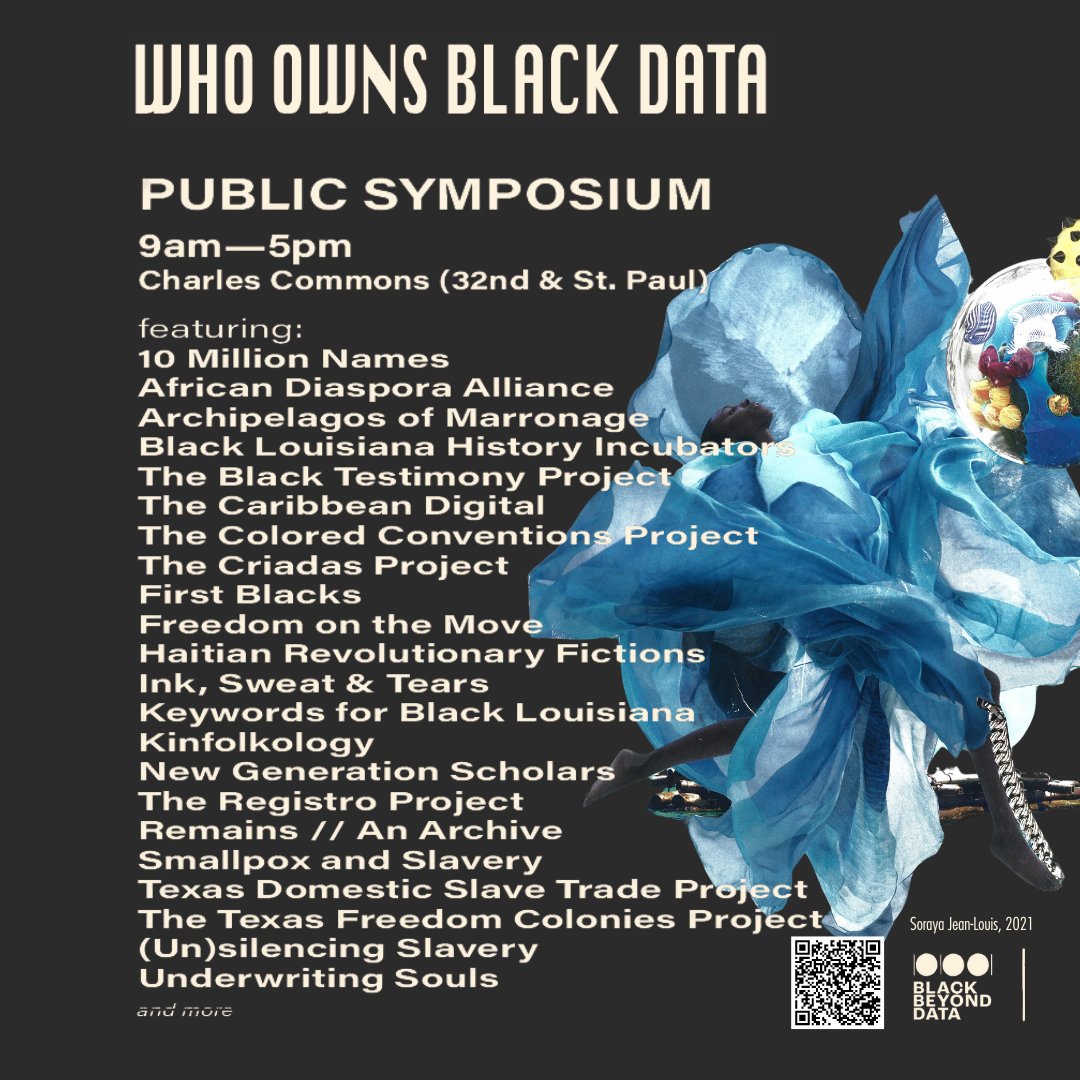 Register here: eventbrite.com/e/who-owns-bla… for the Who Owns Black Data? Public Symposium, happening 3/29 in Baltimore, MD!