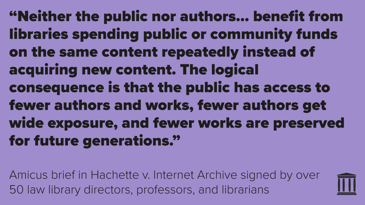 When libraries aren't allowed to own books, nobody benefits - apart from corporate shareholders #SellDontSue #EmpoweringLibraries eff.org/document/hache…