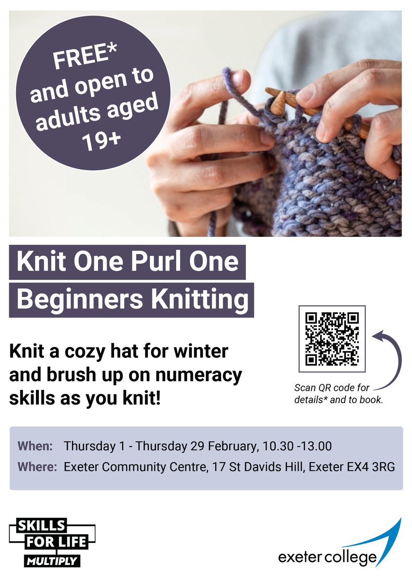 Jo Cuthbertson (@jo_cuthbertson_) on Twitter photo Knit One Purl One Beginners Knitting with <a href="/ExeterCollege/">Exeter College</a> starts tomorrow! Book your space here eventbrite.co.uk/e/803139992337… Knit One Purl One Beginners Knitting with <a href="/ExeterCollege/">Exeter College</a> starts tomorrow! Book your space here eventbrite.co.uk/e/803139992337…