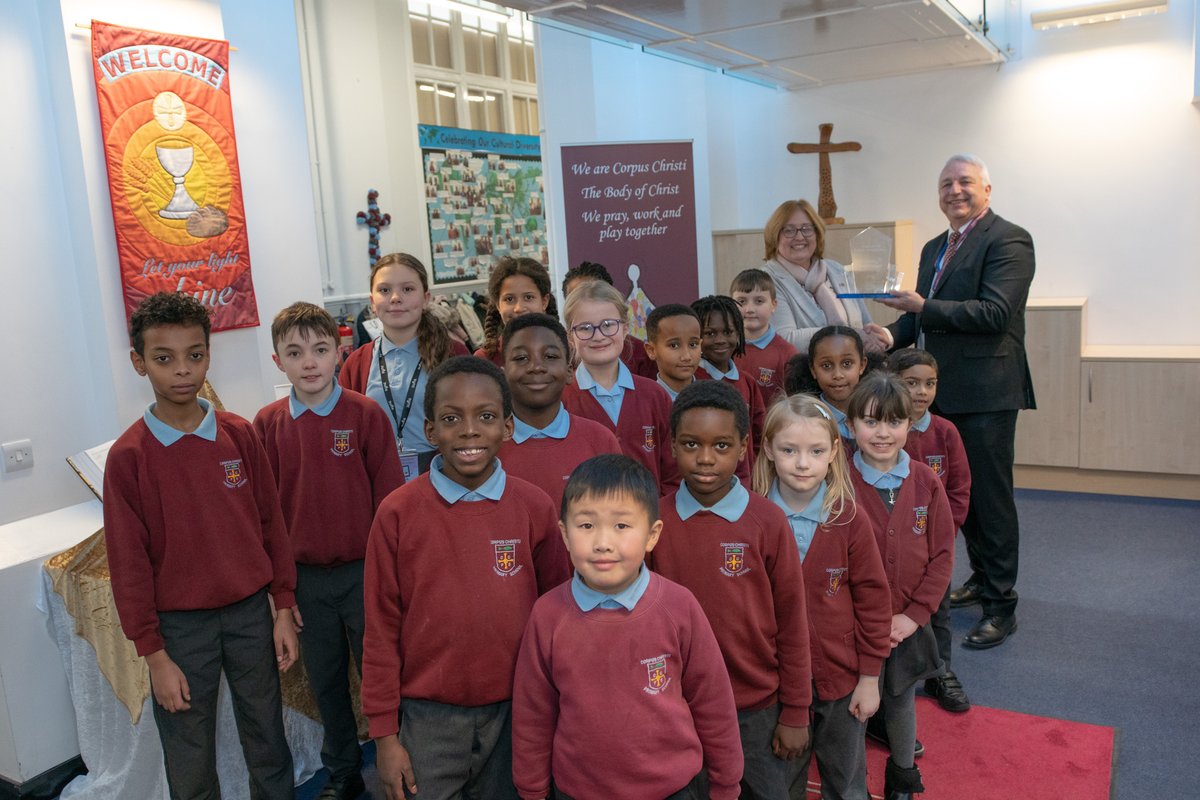 Our CEO Nick Hurn OBE, joined the Headteacher, Mrs Maxwell, and pupils at Corpus Christi Catholic Primary School to celebrate their recent 'OUTSTANDING' judgement by Ofsted. Read more from the Chronicle here. chroniclelive.co.uk/news/north-eas…