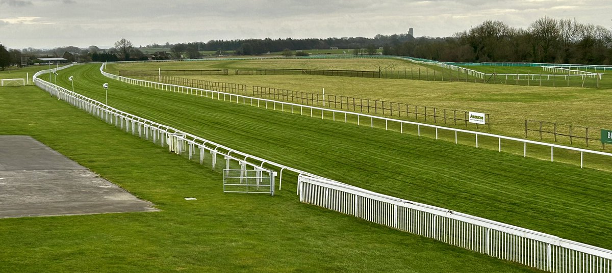 First cut of the year @BathRacecourse , under 10 weeks until we are racing again 🏇🏻🌱