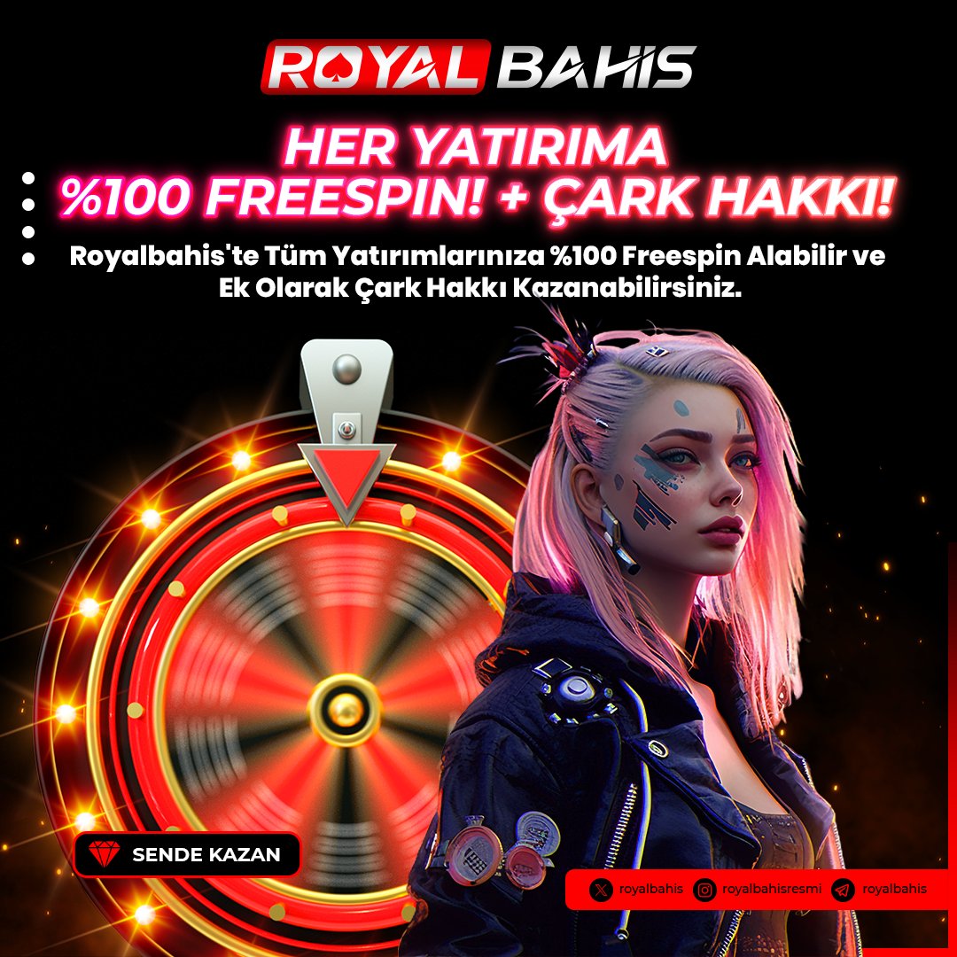royalbahis's tweet photo. ⚡HER YATIRIMA %100 FREESPİN! + ÇARK HAKKI!⚡

Royalbahis'te tüm yatırımlarınıza %100 Freespin alabilir ve ek olarak çark hakkı kazanabilirsiniz.

♥(Tüm detaylara canlı destekten ulaşabilirsiniz.)♥

Royalbahis Giriş:
https://t.co/whryxoKbc3 https://t.co/L6Dcx7jXEl