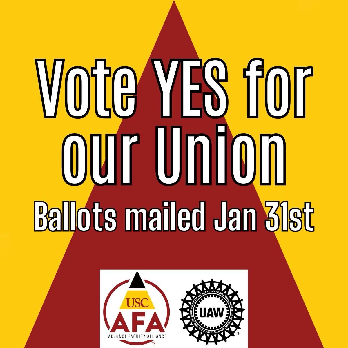 Ballots for our union election go out today! Visit adjunctfacultyalliance.org/vote/ for more information about how to vote.
