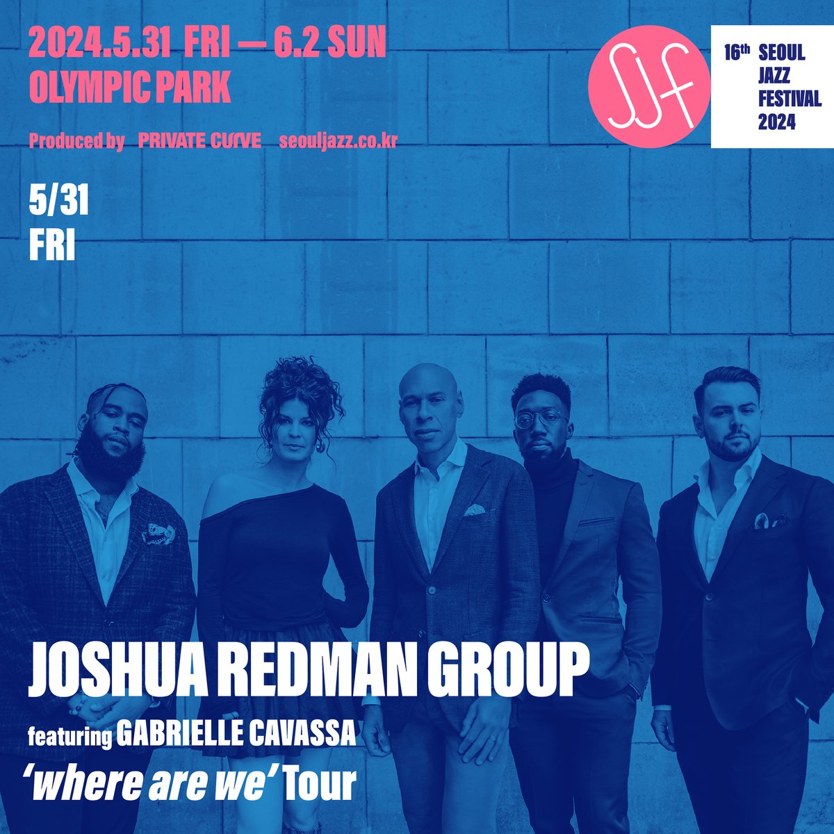 Joshua Redman Group will be at the @SeoulJazzFest Friday May 31st! Can't wait to see you all there and kick off the summer at the Olympic Park!