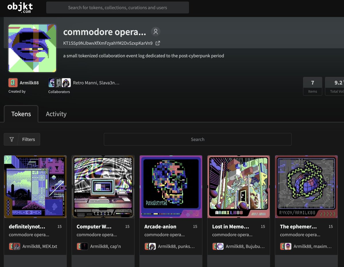 armilk88's tweet photo. how beautiful they look together ХХХ OMG XXX
@michaelmicasso @xicojam @PunksDistorted @bujubuneng @max_rykov
I have already uploaded 7 works, they are simply not visible. when all 10 are visible we will start selling
#commodore_Opera #pixeflex #tezoscollector https://t.co/c9lyZtNfbf