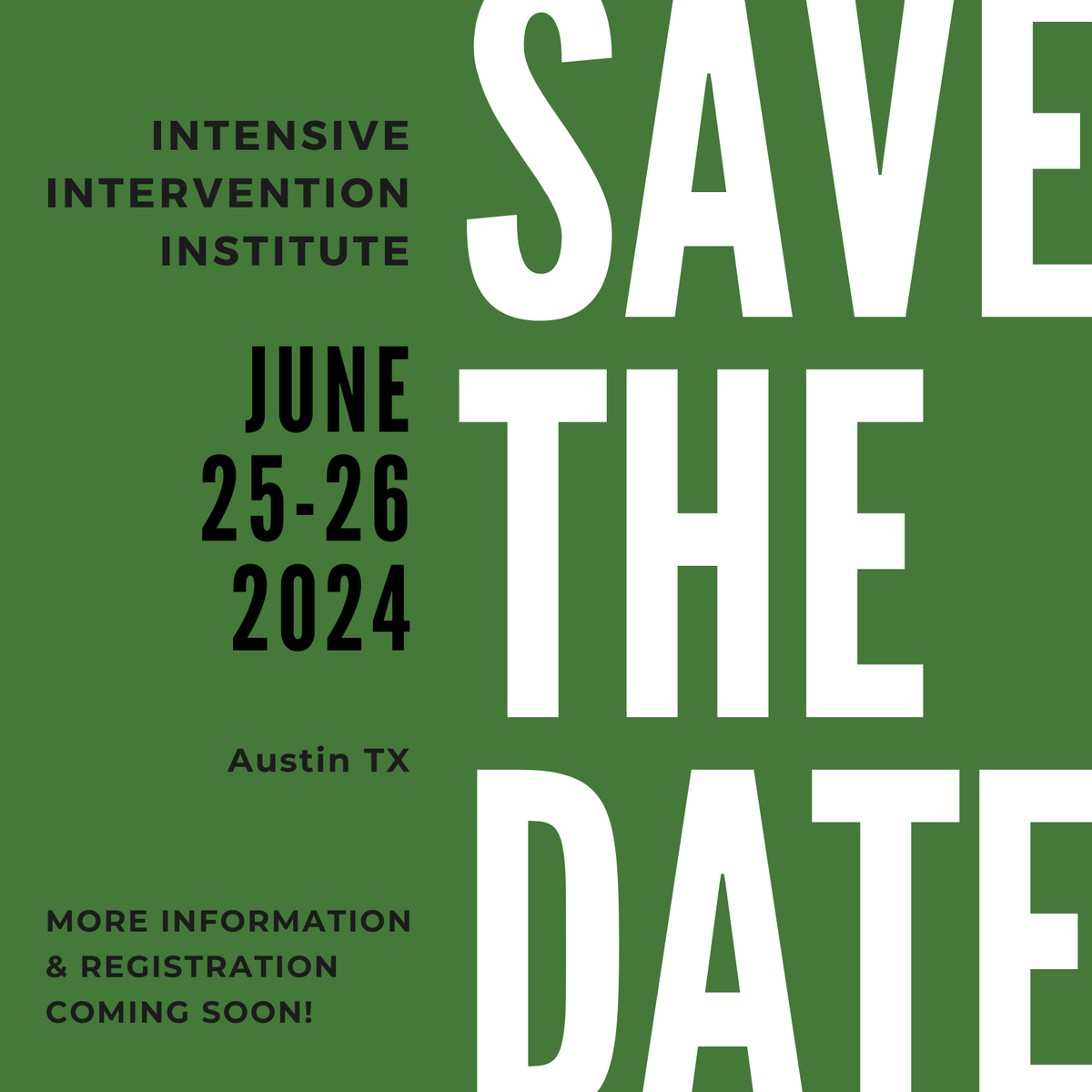State and local leaders, mark your calendars for <a href="/TheNCII/">NCII</a>'s 2nd Intensive Intervention Institute! This year, we encourage teams/partners to sign up, so start thinking about who on your teams can attend the Institute. More info and registration coming soon!