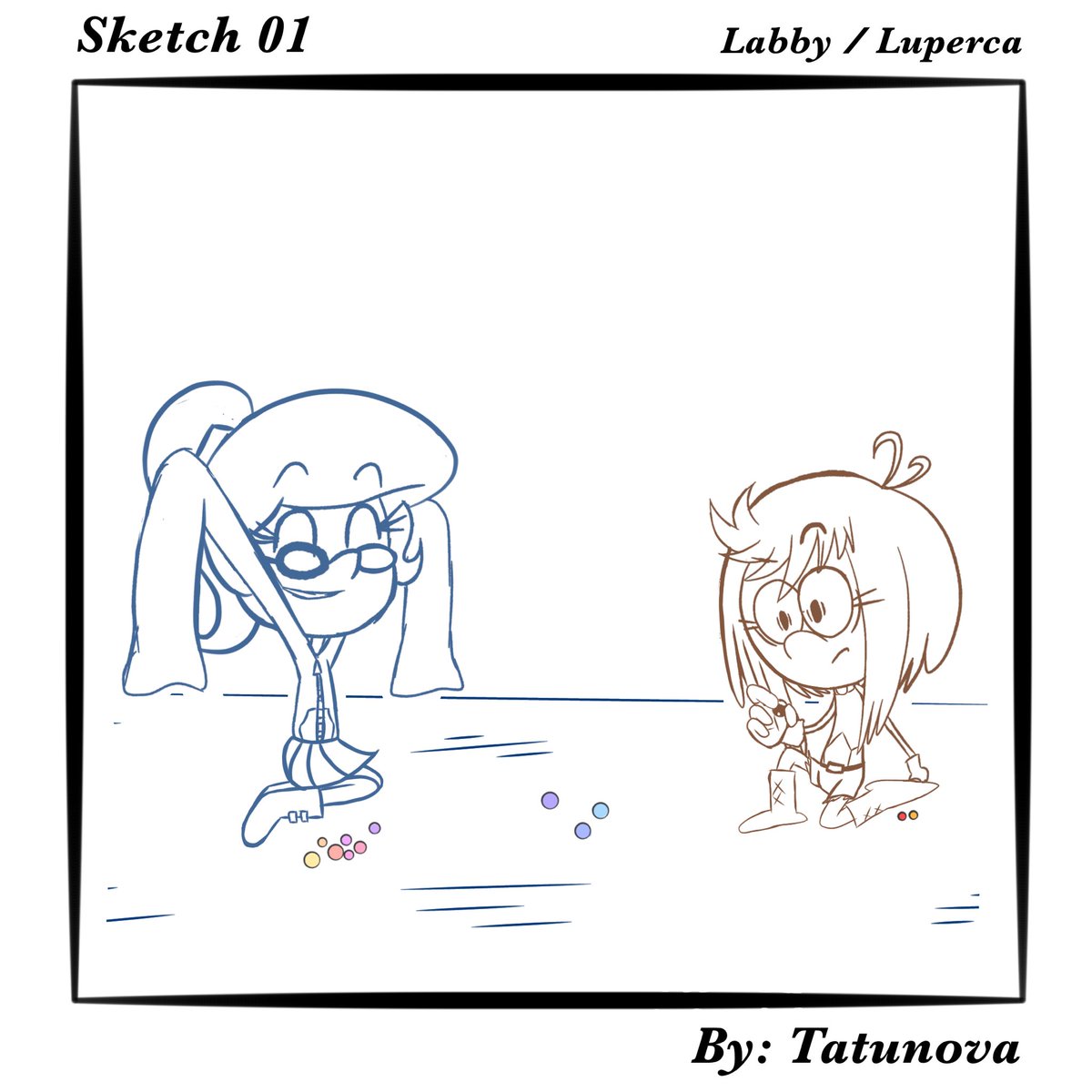 TatuNova99's tweet image. ok I start this type of drawings for fun.

01 - #Labby and #Luperca playing a game of marbles.

Oc’s: 
Labby marley : from  The Laburer 
#LupercaLarieti #Lupa: from Tatunova

#FelizMiercoles #sinkids #sinkid #lupaloud #TheLoudHouse #loudhouse #sketch #DrawFanartOfACharacter