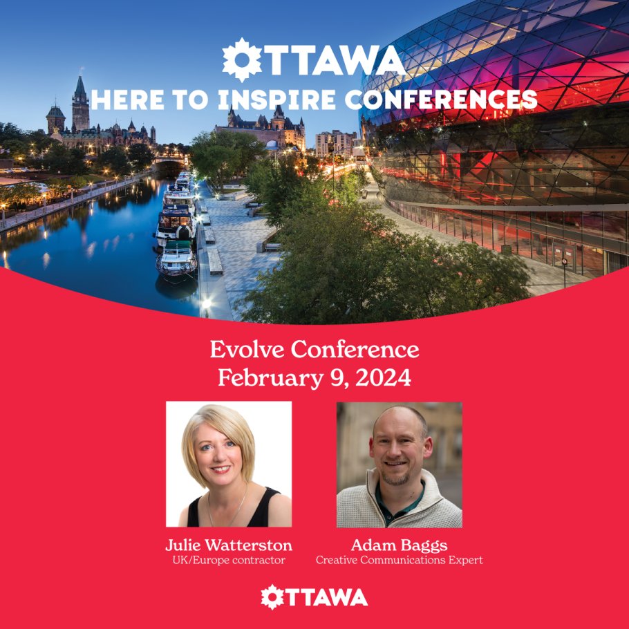 London, England and Ottawa, Canada will converge at Evolve, a major conference for association event professionals taking place at the <a href="/QEIICentre/">QEII Centre</a> (London) on February 9, 2023. 🤩 

Our partners, Adam Baggs and Julie Watterston will be in attendance. 🌎 

#MyOttawa #MeetOttawa