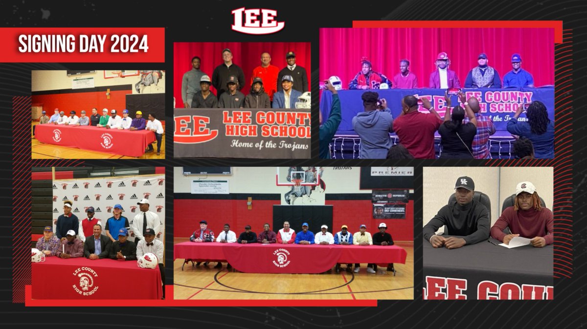 National Signing Day is 1 Week Away! 2:30pm on Wednesday February 7th in the Lecture Hall @LCHSTrojans! Come watch the C/O 2024 Sign as they prepare to continue on to the next level!!! #GoodNewsLEE