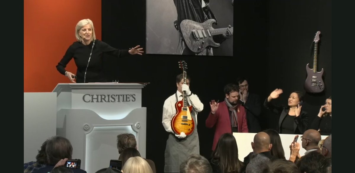 Vendue ! @MarkKnopfler chez @ChristiesInc #Gibson #LesPaulStandard #Burst