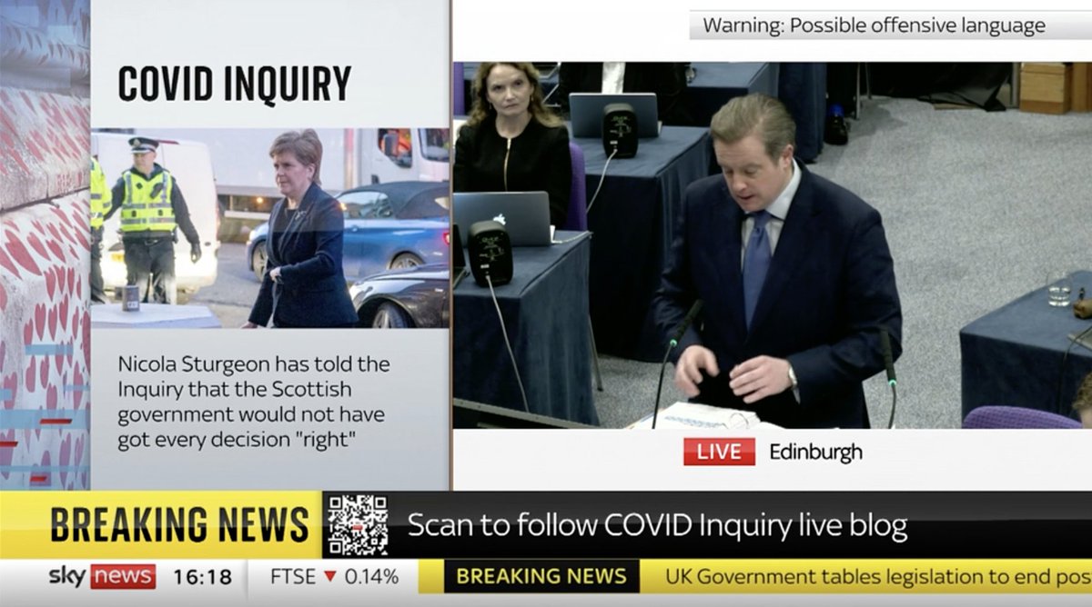 The line of questioning to Nicola Sturgeon seems very aggressive/bizarre. 'It was your instinct' to be different to the UK government etc etc If I remember rightly Scotland took decisive decisions far faster than the shambles down here ! #covidinquiry #NicolaSturgeon
