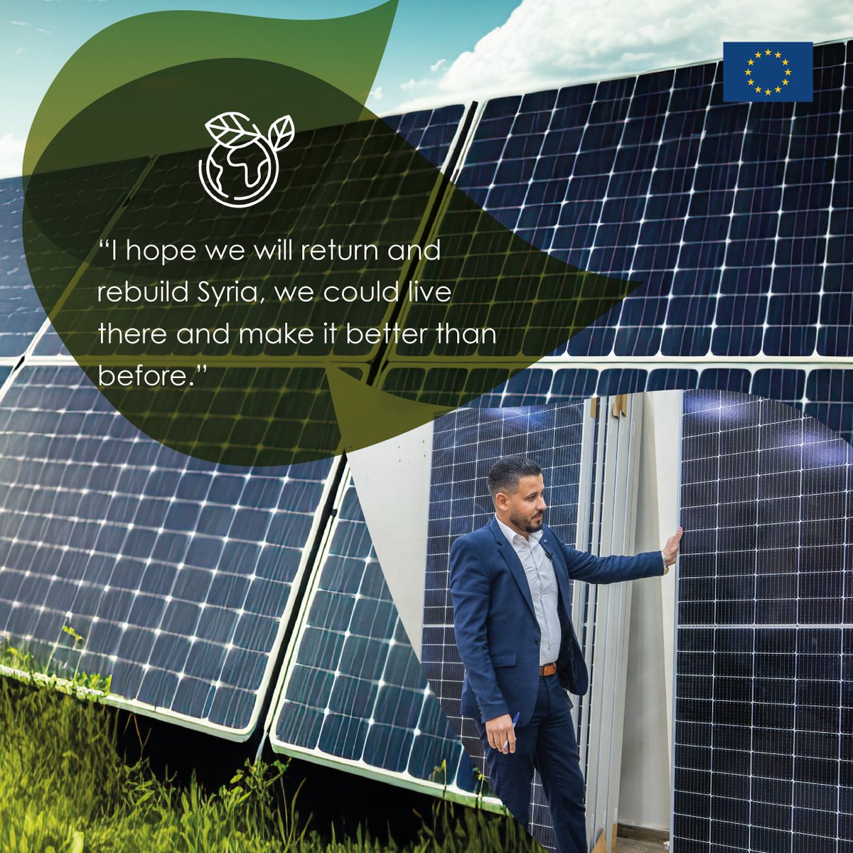 eu_enlargement_'s tweet photo. Syrian refugees &amp; people in their host communities are building their careers in 🇯🇴#Jordan with 🇪🇺#EU support 💼

Through @edu_syria, Ahmed received a scholarship &amp; completed his master’s degree 👨‍🎓

Discover Ahmed's inspiring transformation ⤵️

#EUTFSyria #EUmadad