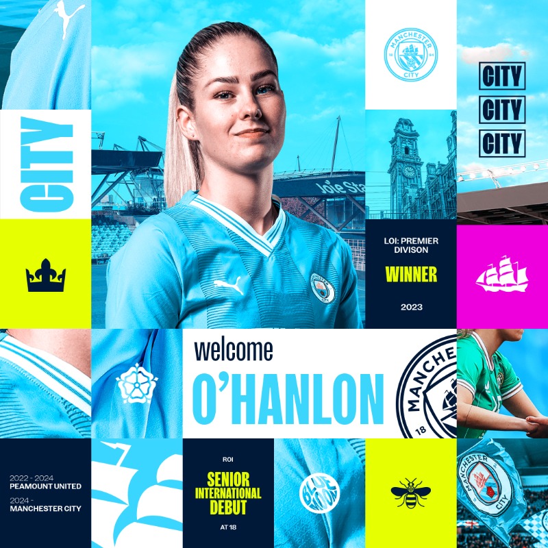 ManCity's tweet photo. Welcome to City, Tara O'Hanlon! 🩵