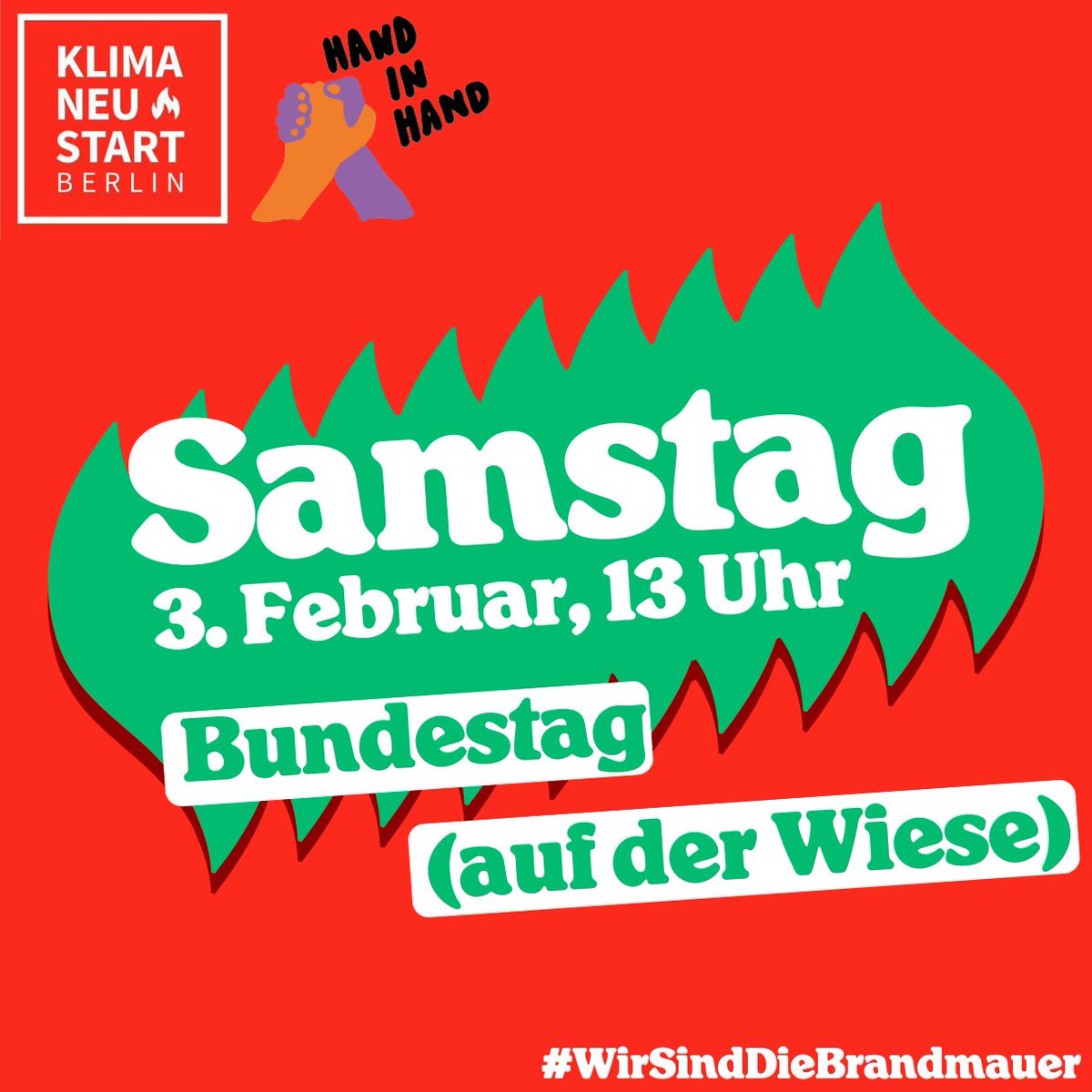 Diesen #Samstag haben wir eine riesengroße Chance.

Wir können zeigen, wie viele Menschen wir sind, die keine Lust mehr haben auf rechte Narrative und Ausgrenzung.

Wie viele Menschen viel lieber über Wege zu mehr #Klimaschutz und sozialer Gerechtigkeit sprechen würden. 🌎🌍🌏