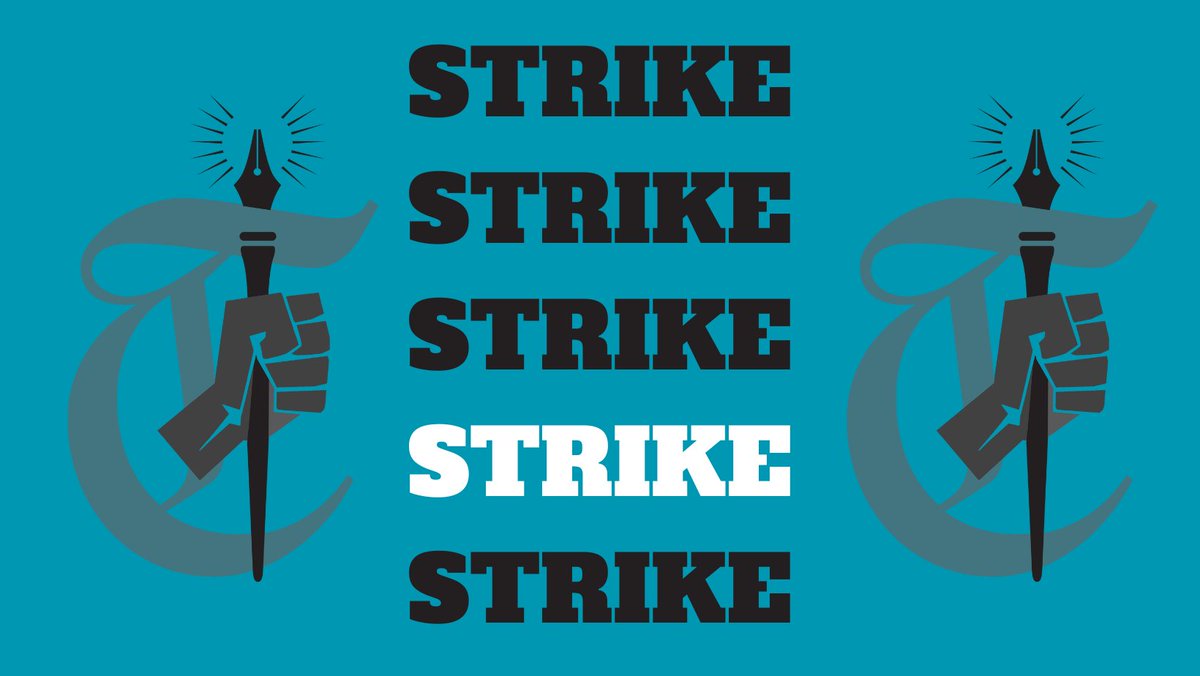 Chicago Tribune journalists are going on strike for 24 hours tomorrow for the first time in history. @CTGuild has bargained for a fair contract since 2018. Alden responded by offering functional pay cuts & fewer benefits despite the Trib's profits. We're done playing games.
