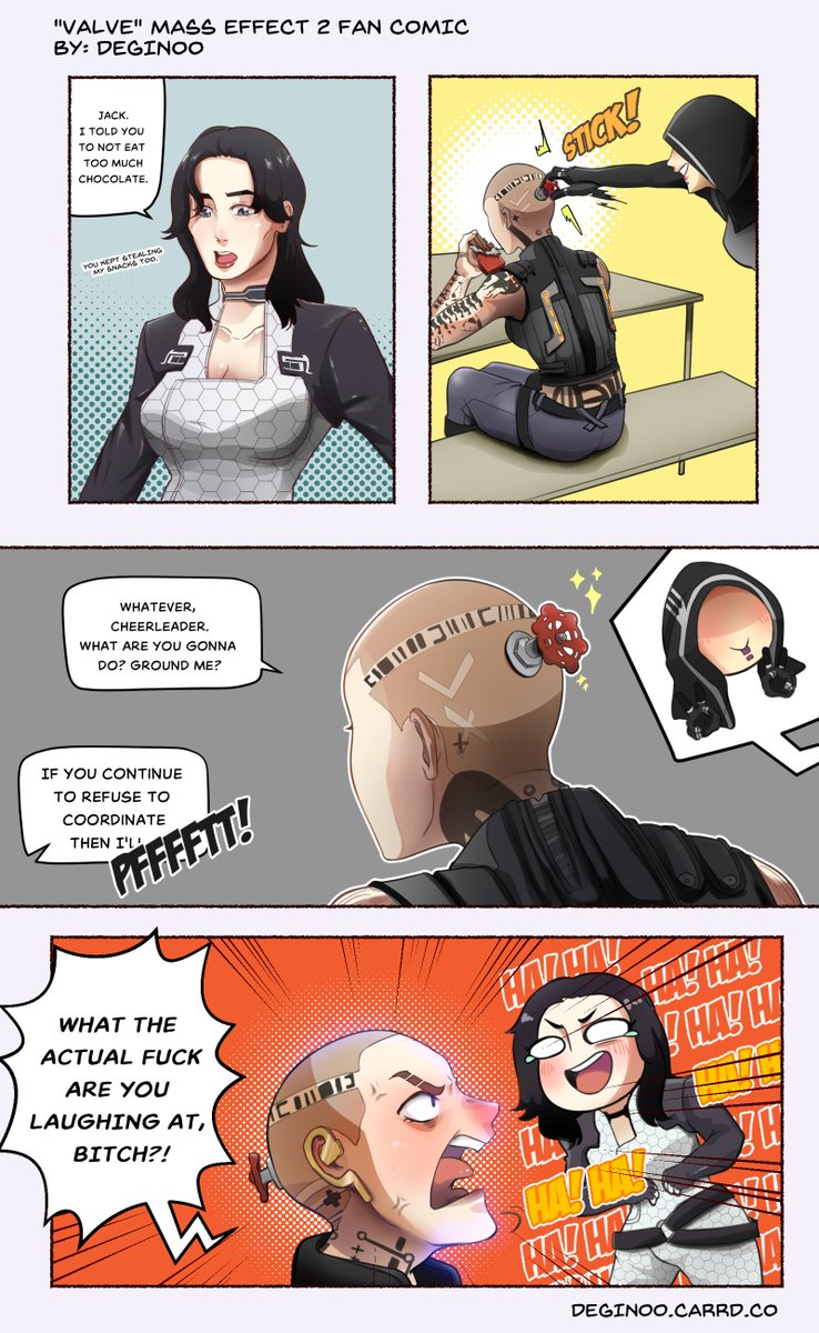 degin00's tweet photo. "Valve"
just another fan comic for fun
#MassEffect2 #MirandaLawson #Jack #Jackanda #KasumiGoto https://t.co/drwN5CIpXg