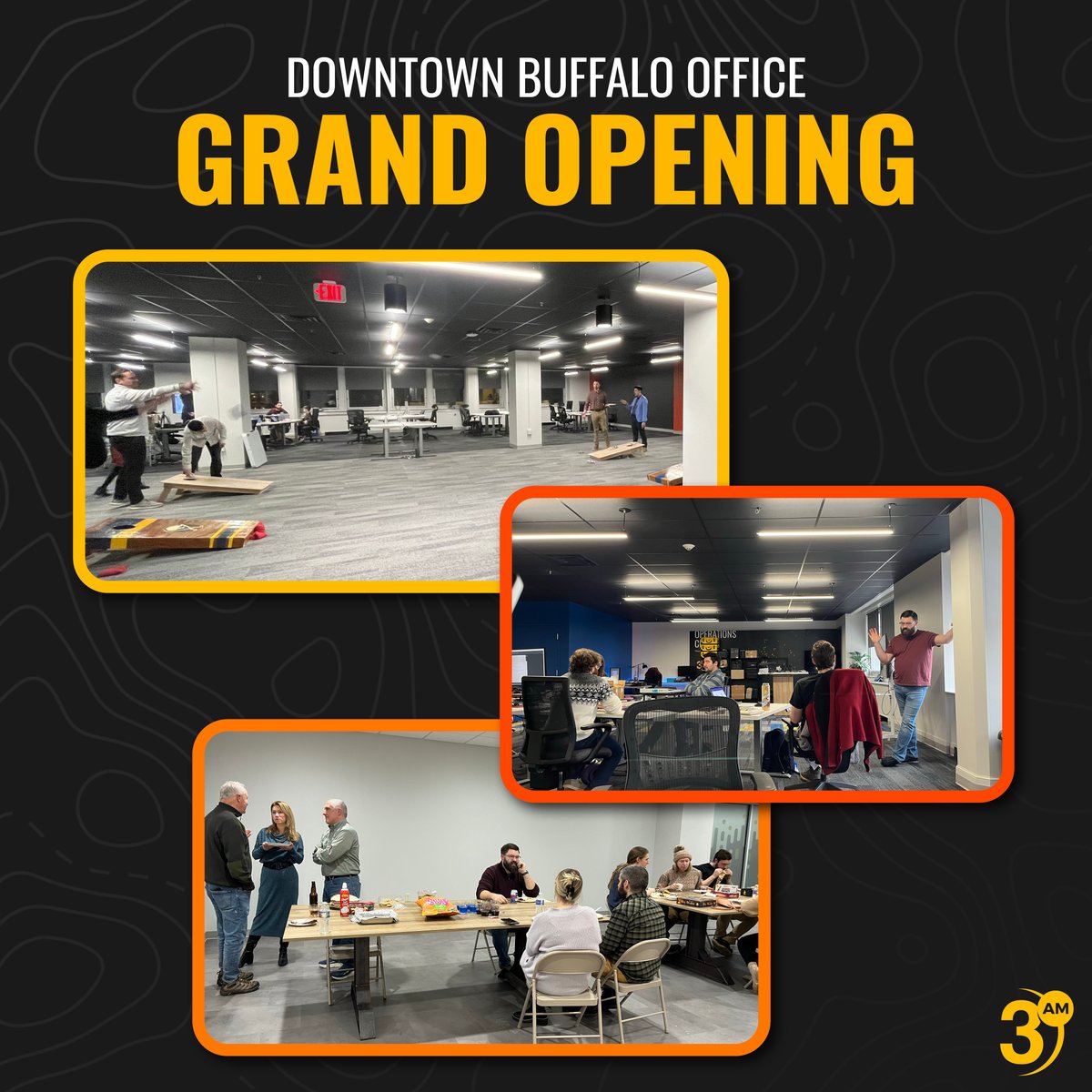 New Year, New Office! We’ve been going from strength to strength here at 3AM and expanding significantly as a result. We’ve grown so much in fact we’ve just relocated to a new spacious office downtown (neighboring Seneca One)! #3AM #LaunchNY