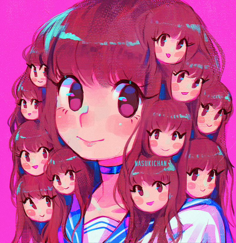 NasukiChan's tweet photo. Faces hairstyle 
#illustration #art https://t.co/oWGeN40tNl