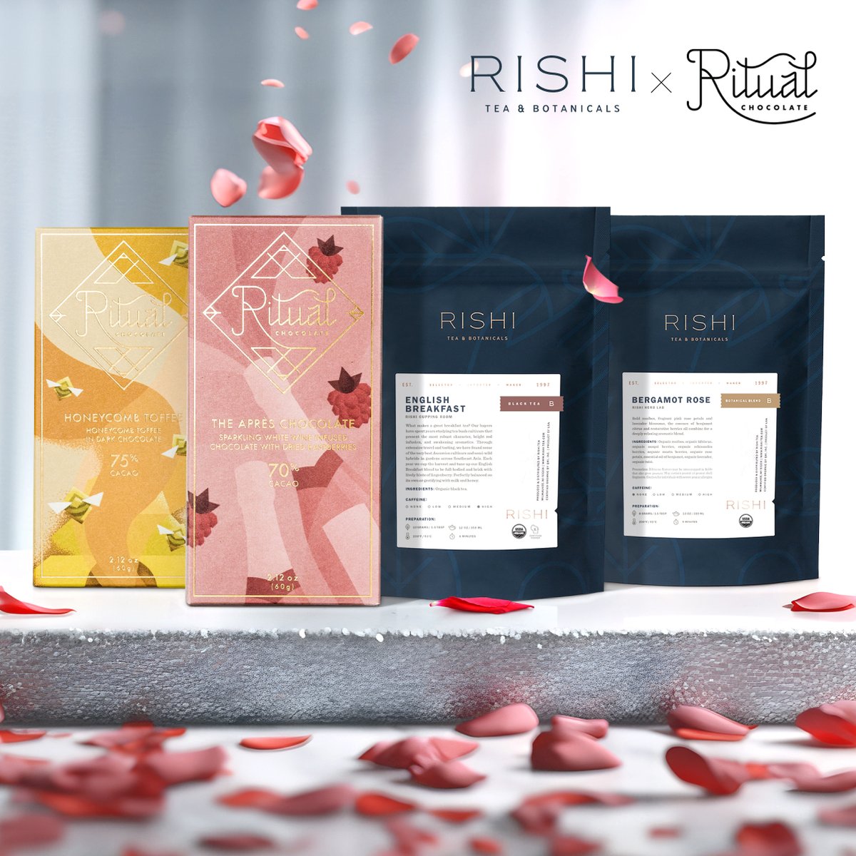 Rishi Tea & Botanicals (@rishitea) on Twitter photo In celebration of the complexity of the cacao bean and the layered nuances of tea & botanicals, we’ve created indulgent pairings for this Valentines Day. Check out our limited chocolate + tea gift bundles, in partnership with <a href="/RitualChocolate/">RITUAL CHOCOLATE</a> 🍫 bit.ly/4bkrrNL In celebration of the complexity of the cacao bean and the layered nuances of tea & botanicals, we’ve created indulgent pairings for this Valentines Day. Check out our limited chocolate + tea gift bundles, in partnership with <a href="/RitualChocolate/">RITUAL CHOCOLATE</a> 🍫 bit.ly/4bkrrNL