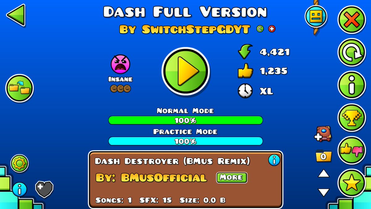 JjghTrigero's tweet image. I just beat geometry dash full version