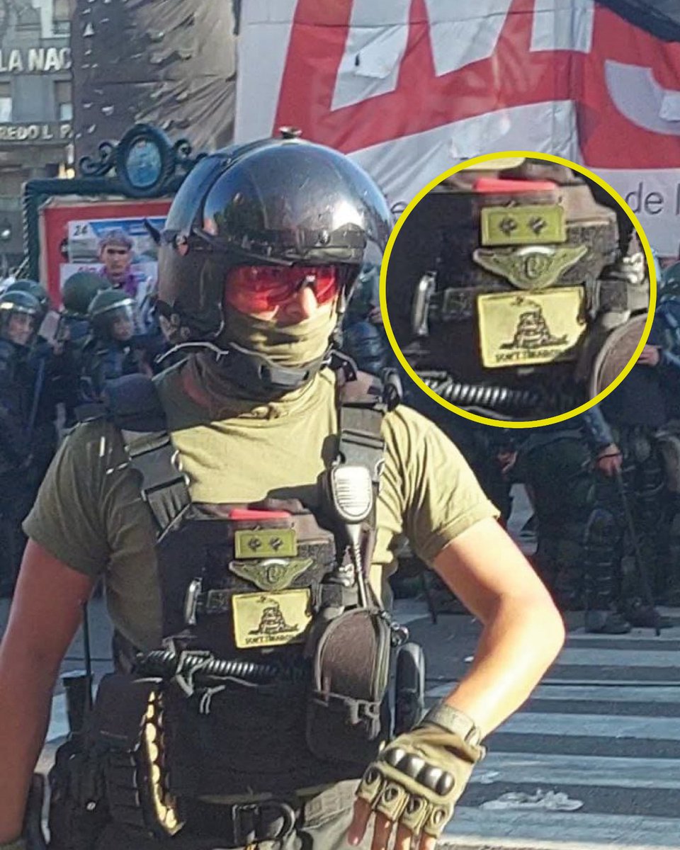 Los gendarmes que trae Bullrich se identifican con las fuerzas del cielo.  Patético.