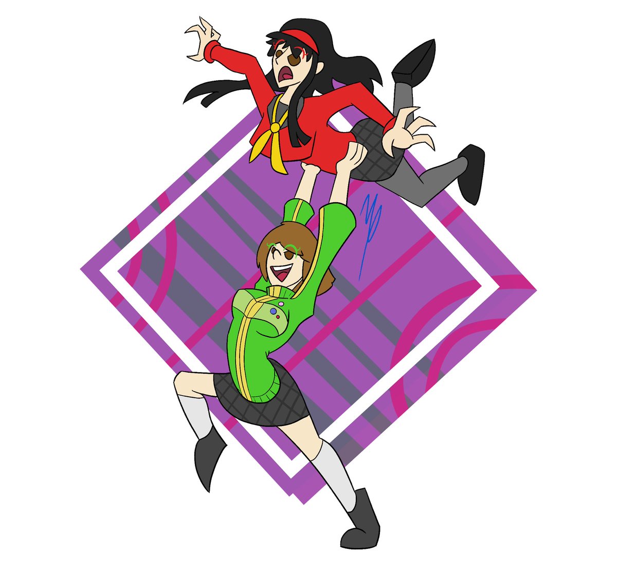 CouldUseSumSoup's tweet photo. Forgot to post again blehhh here’s more persona. The gorls https://t.co/nGBckOZEg2