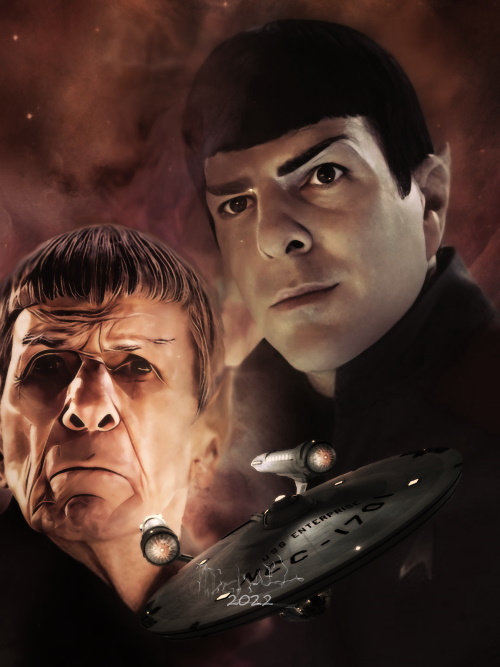 antipodal's tweet photo. #StarTrek #AOSST #SpockDaily #ZacharyQuinto #AllStarTrek
Tweeting one photo/art/cartoon of Spock per day, starting from the oldest saved photo on my computer.
I have over 100.
Today's is from Sept 2, 2022.
Artist is Michael Summers.
Peace and Long Life! https://t.co/mi1Planc9e