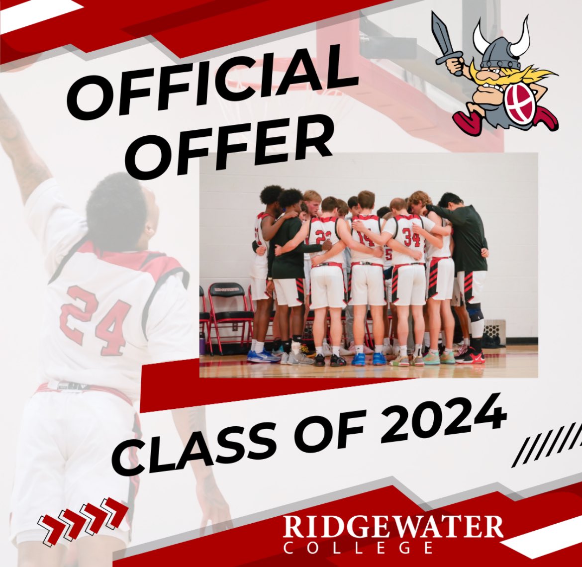 Excited to say that I have received an offer to play for <a href="/RidgewaterMBB/">Ridgewater Men's Basketball</a> thank you <a href="/NateThooft/">Nate Thooft</a> 🔴⚪️