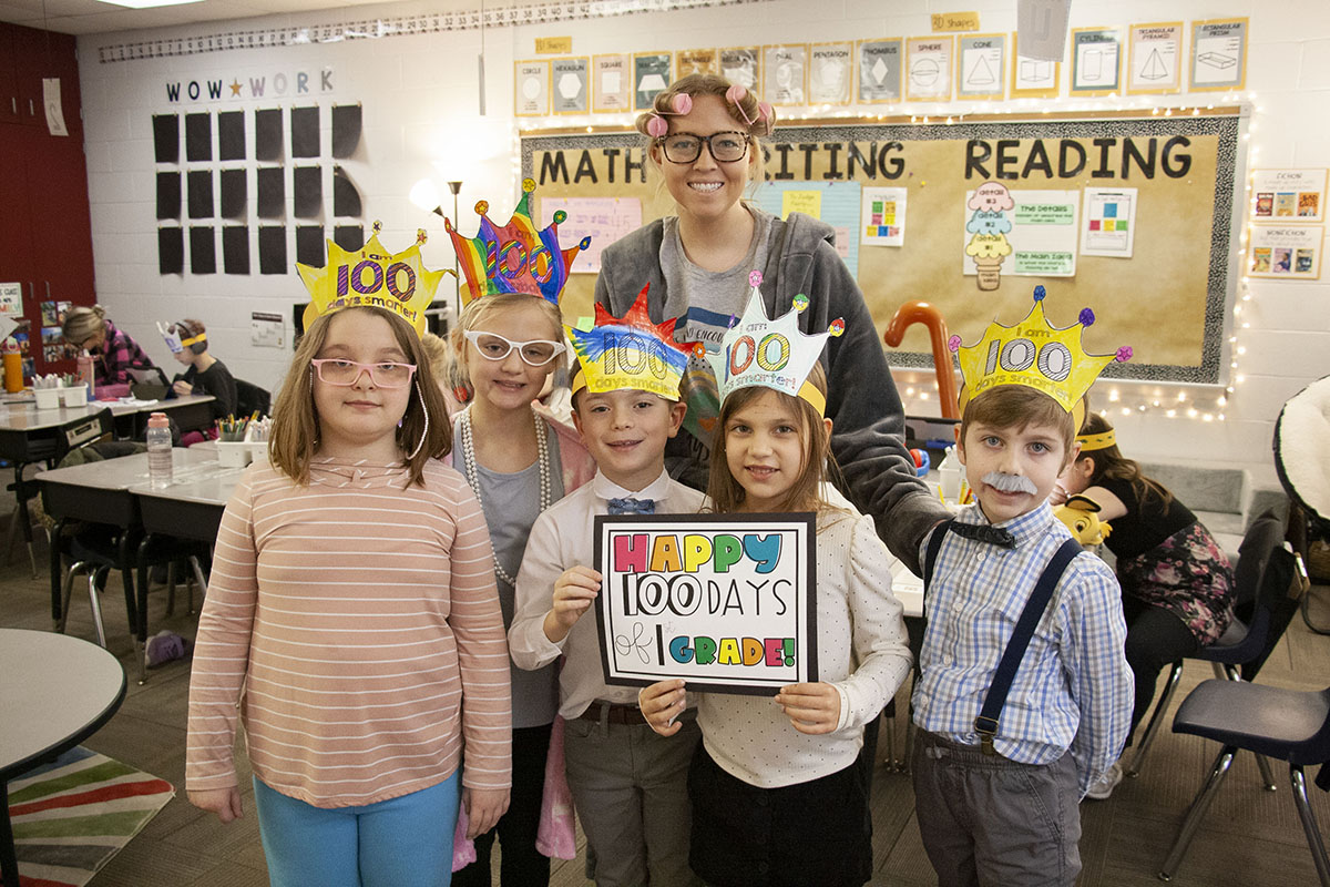 OneRockwood's tweet photo. It's the 100th day of school in @rockwoodschools, and elementary students and staff members celebrated by dressing up and participating in a variety of reading, writing and math activities. Here are a few images from Babler and Blevins! #WeAreRockwood #100thdayofschool https://t.co/BeBVPa99vP