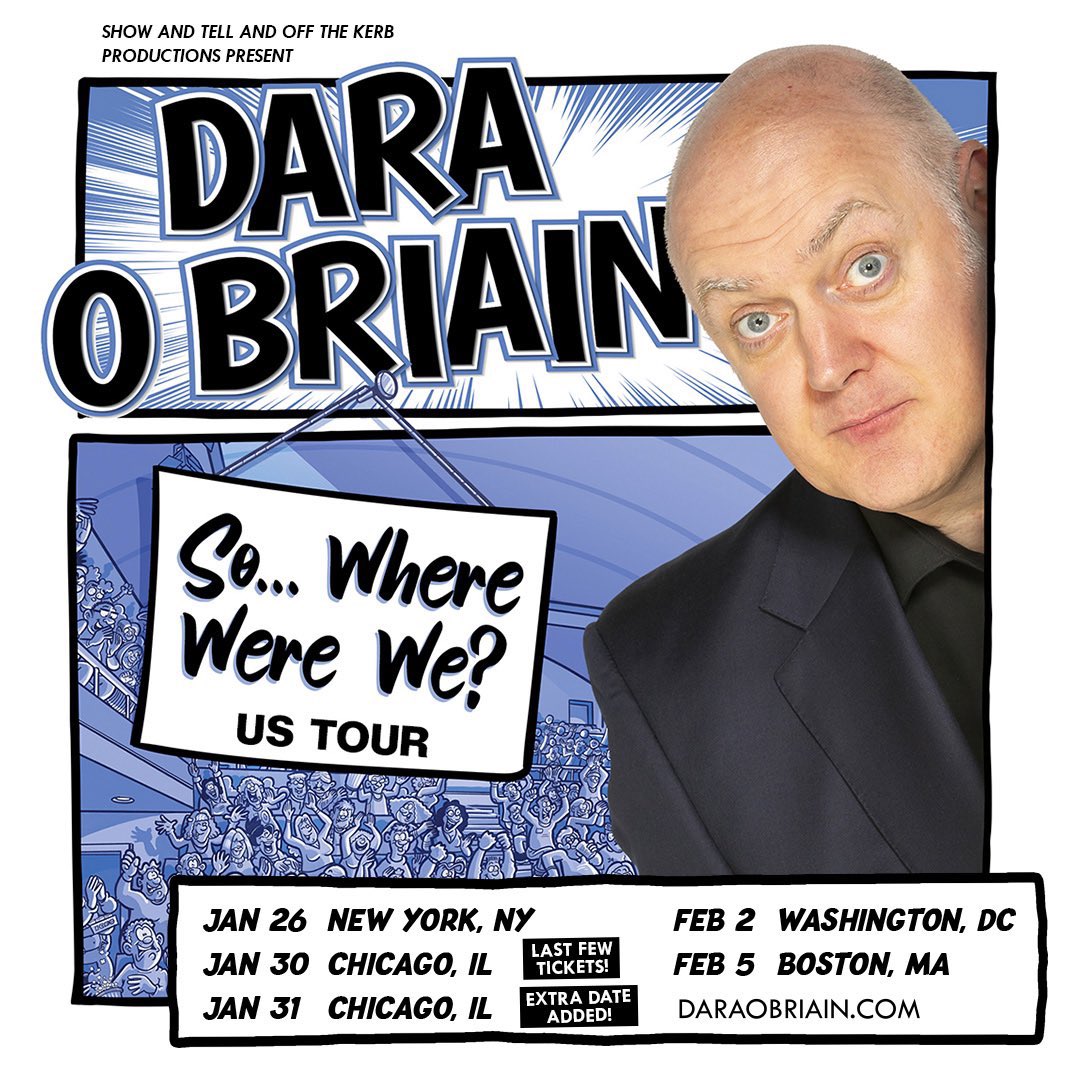 Looking forward to welcoming the wonderful Dara Ó Briain to Washington this Friday at the Capital Turnaround!

See daraobriain.com for details!