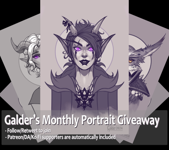 GaldersArt's tweet photo. I fell in love with these, so we'll be holding a monthly giveaway!

To join
- follow/retweet, 
- feel free to drop your refs (any race/fandom)  and tag friends!
- all Patreon/Ko-Fi/DA supporters are automatically included

First winner will be chosen 1/3/2024! https://t.co/h1oasz9I8e